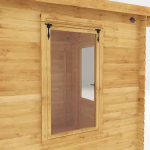 Mercia 8ft x 8ft Pent Log Cabin (19mm)