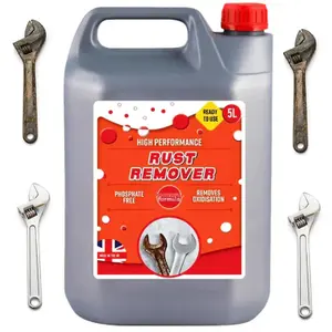 4 x 5L High Performance Rust Remover Water Soluble Removes Rust Back To Bare Metal