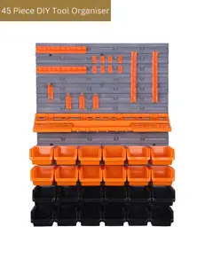 45 Piece Tool Storage Set with Wall Plates