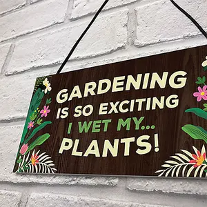 Red Ocean Gardening Gifts Funny Garden Sign Gift For Her Garden Shed Summer House Plaque