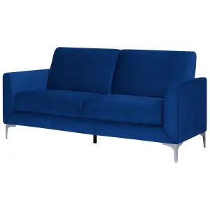 Velvet Living Room Set Navy Blue FENES