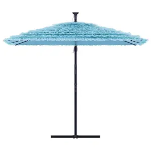 Berkfield Garden Parasol with Steel Pole Blue 269x269x235 cm