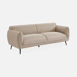 sweeek. 3-seater sofa with metal legs Soft Beige 205x82.3x76.3 cm