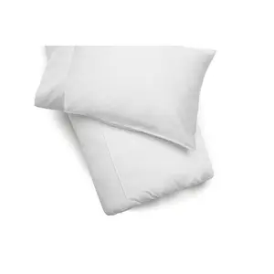 Cotton Solid Colour Duvet Cover Set with Pillowcases White / Super King Duvet Cover + 2 Standard Pillowcases