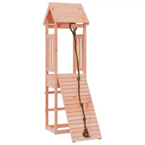 Berkfield Playhouse with Climbing Wall Solid Wood Douglas