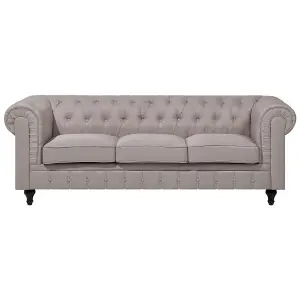 Right-Hand Corner Sofa CHESTERFIELD Beige Fabric Right Hand