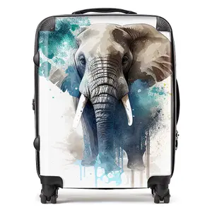 Majestic Elephant Splashart Suitcase - Large