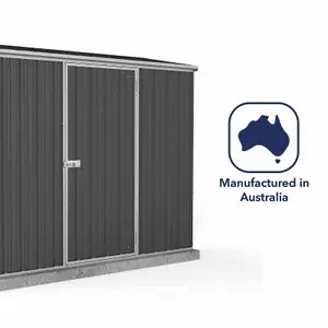 Absco Space Saver Pent Dark Grey Metal Shed 2.26m x 0.78m Garden Storage Building 7.5ft x 3ft