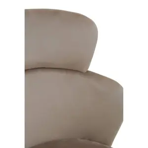 Interiors by Premier Mink Velvet Chair, Rustless Velvet Armchair, Easy to Assemble Bedroom Chair, Easy to Clean Outdoor Chair