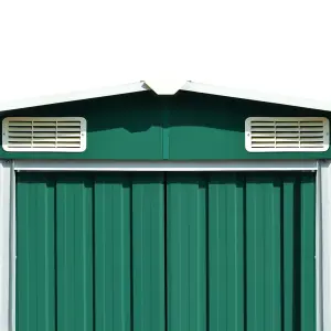 vidaXL Garden Shed 257x489x181 cm Metal Green