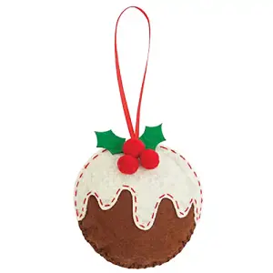 FELT KIT XMAS PUD - Felt Decoration Kit: Christmas: Christmas Pudding - Trimits