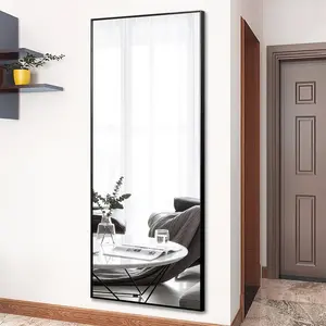 Metal Flat Mirror Black