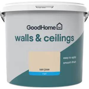 GoodHome Walls & ceilings San jose Matt Emulsion paint, 5L