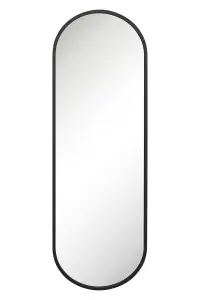 MirrorOutlet Vultus - New Black Metal Framed Double Arched Wall Mirror 71 X 24" (180CM X 60CM)