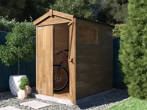 Dunster House Garden Shed 1.2m x 1.8m Heavy Duty Wooden Outdoor Storage Overlord Apex