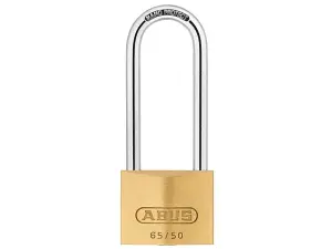 ABUS Mechanical - 65/50mm Brass Padlock 80mm Long Shackle