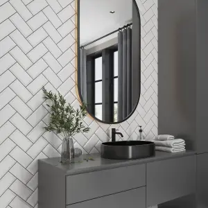 Trentie White Matt Metro Ceramic Indoor Wall Tile Sample