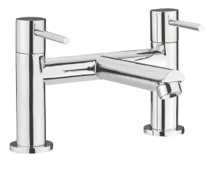 Luxury Round Deck Mounted Bath Filler Tap - Chrome