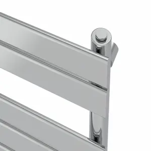 Rinse Bathrooms Electric Flat Panel Heated Towel Rail Chrome Bathroom Ladder Radiator Warmer 1000x600mm 600W