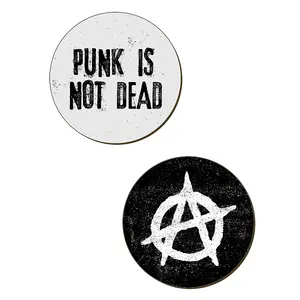 Grindstore Punk Is Not Dead Coaster Set (Pack of 4) Multicoloured (One Size)