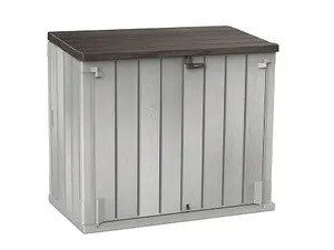 Extra Large Garden Storage Unit / Bin Store - 1200 litre grey