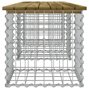 Berkfield Garden Bench Gabion Design 203x44x42 cm Impregnated Wood Pine