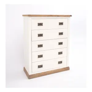 Tropea 5 Drawer Chest of Drawers Bras Drop Handle