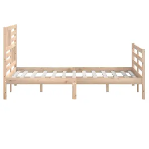 Berkfield Bed Frame Solid Wood 135x190 cm 4FT6 Double