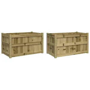 Berkfield Garden Planters 2 pcs Impregnated Wood Pine