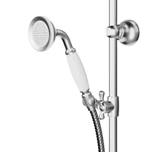 GoodHome Etel Chrome effect Single-spray pattern Shower kit