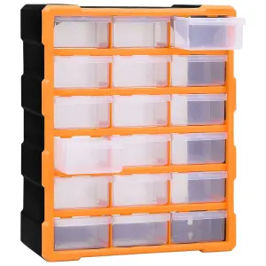 Berkfield Multi-drawer Organiser with 18 Middle Drawers 38x16x47 cm