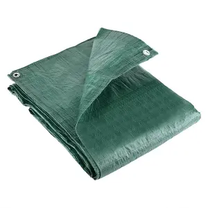 GroundMaster 80gsm Economy Green Tarpaulin (5.4m x 7m)