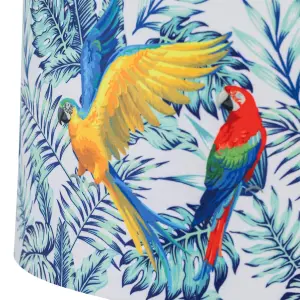 First Choice Lighting Set of 2 Parrot Velvet Parrot Design 30cm Pendant or Table Lamp Shades