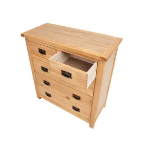 Lugo 5 Drawer Chest of Drawers Bras Drop Handle