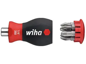 Wiha - Magnetic SoftFinish Stubby Screwdriver with Bit Magazine (PH, PZ)