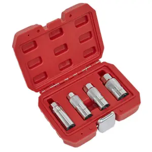 Sealey Spark Plug Socket Set 4pc 3/8"Sq Drive AK6556