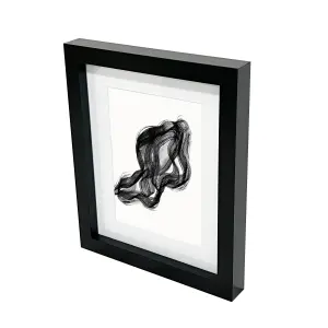 Matt Black Pine effect Plain Single Picture frame (H)27.6cm x (W)22.6cm