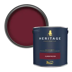 Dulux Trade Heritage Florentine Red Velvet matt Wall paint, 2.5L