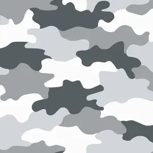 World of Wallpaper Camouflage Wallpaper Grey