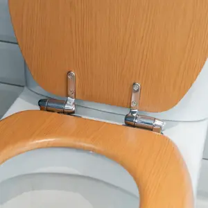 Harbour Housewares - Wooden Soft Close Toilet Seat