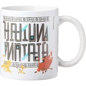 The Lion King Hakuna Matata Mug White/Yellow/Orange (One Size)