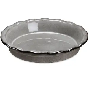 LOVECASA Series, 1455ml Large Capacity Round Stoneware Baking Dish Grey