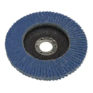 Sealey Flap Disc Zirconium 100mm 16mm Bore 60 Grit Abrasive Flaps FD10060