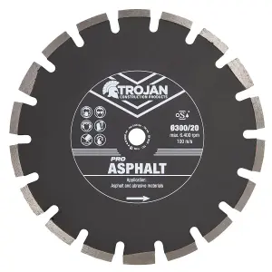 Trojan Pro Asphalt Diamond Blade 300mm/12" x 20