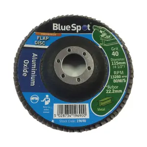 Homesmart 5 Packs 115mm Flap Disc 40 Grit Aluminium Oxide for Angle Grinder to Sanding Grinding