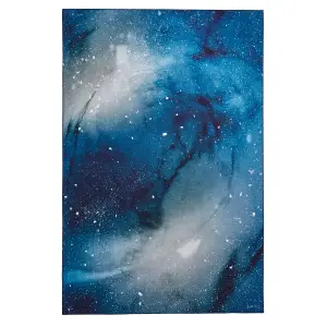 Optical 3D Navy Luxurious Modern Abstract Rug For Living Room Bedroom & Dining Room-120cm X 170cm