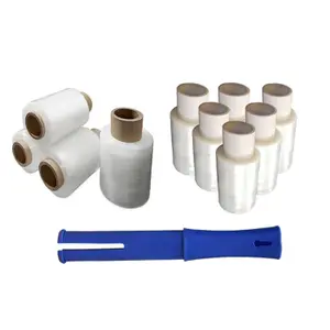 1 x Mini Shrink Dispenser + 1 Mini Clear Shrink Wrap Strong Plastic Cling Film Protective Pallet Shrink Wrap Rolls