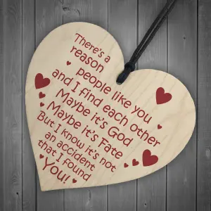 Funny Quirky Valentines Anniversary Gift For Him Her Wood Heart Couple Gift Keepsake