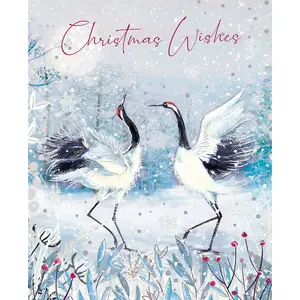 Out Of The Blue Majestic Christmas Card (Pack of 24) White/Red (One Size)