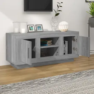 Berkfield TV Cabinet Grey Sonoma 102x35x45 cm Engineered Wood